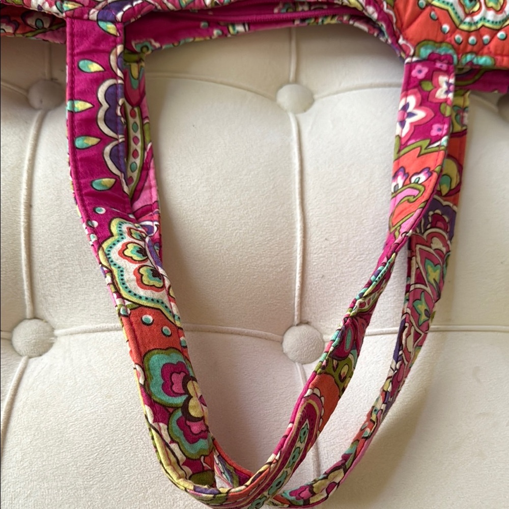 Vera Bradley Pink and Orange Floral Tote - Picture 4 of 4